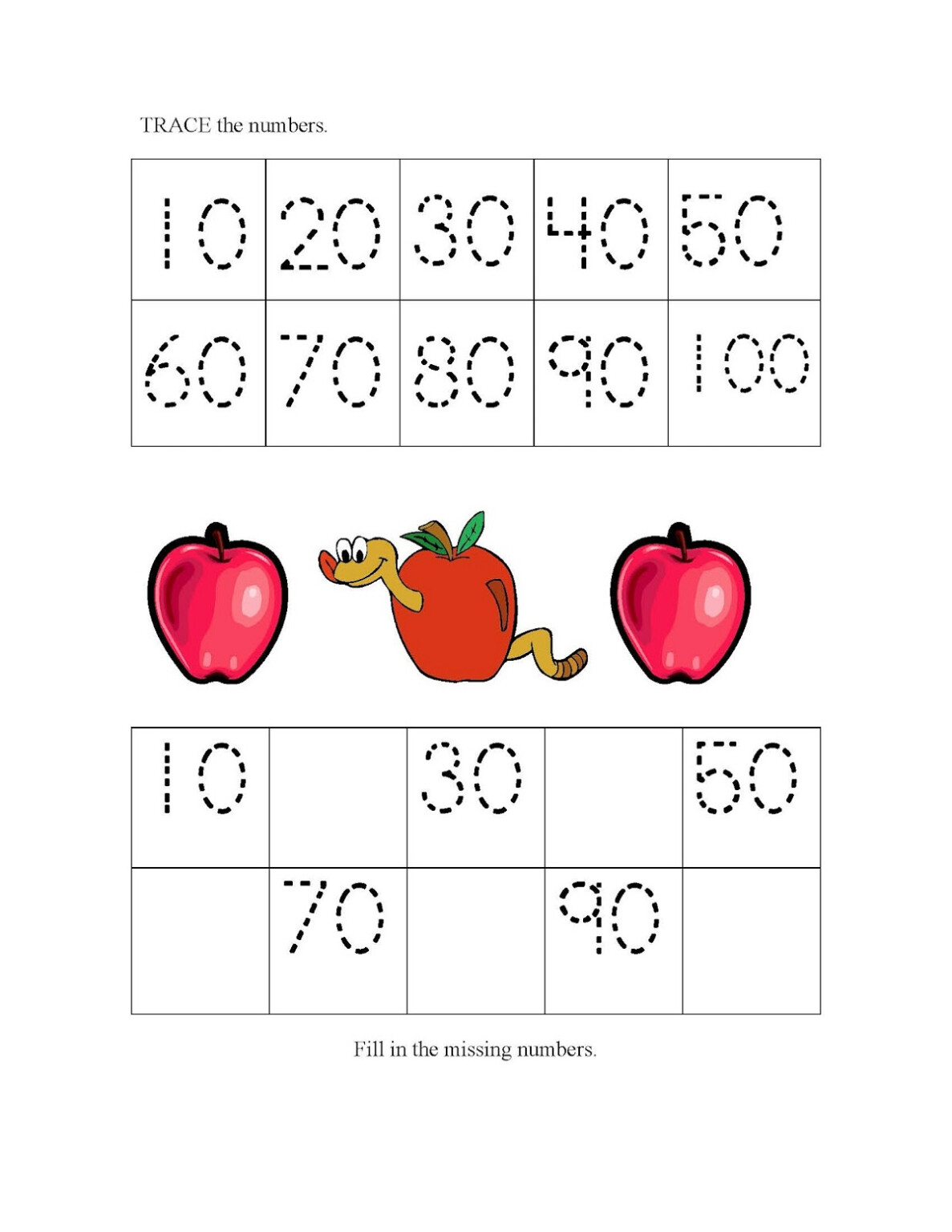 Skip Counting By Tens Worksheets - CountingWorksheets.com