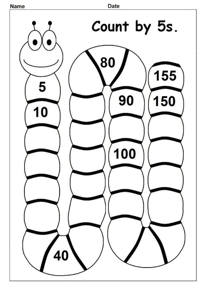 Skip Count By 5 Worksheet Skip Counting Kindergarten Homeschool Math 