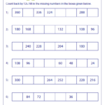 Skip Counting By 12s Worksheets