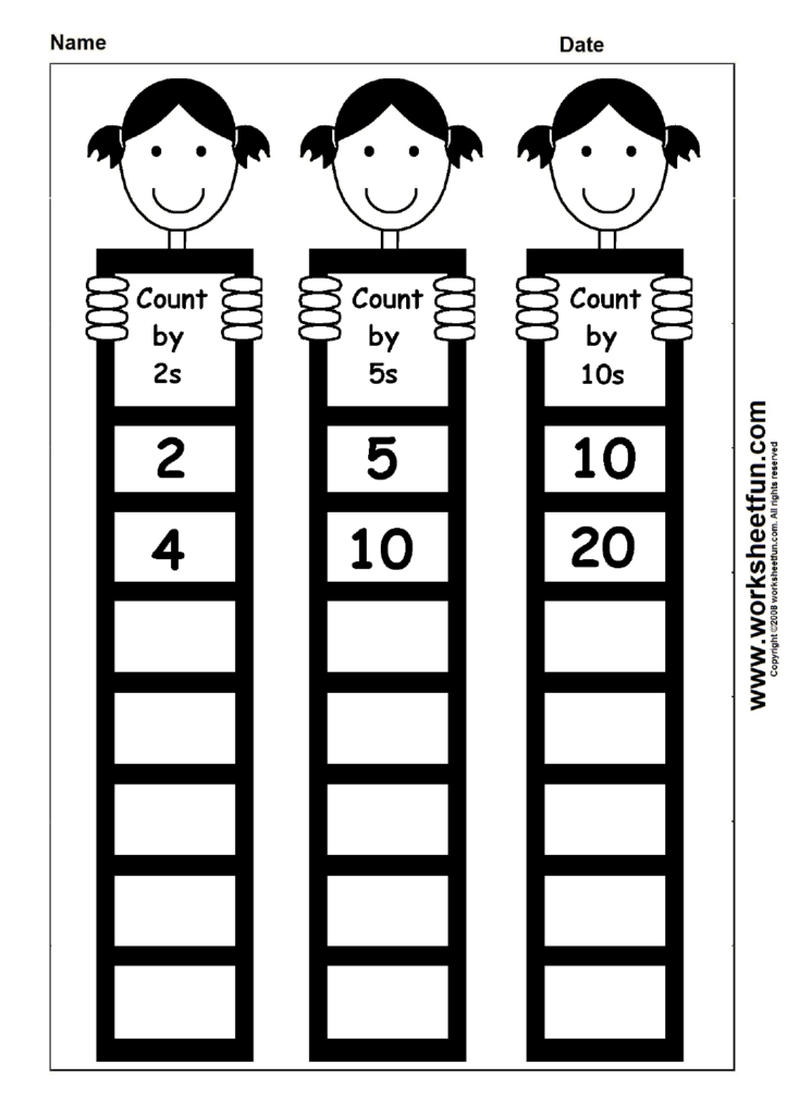 Skip Counting By 2 5 And 10 1 Worksheet First Grade Math 