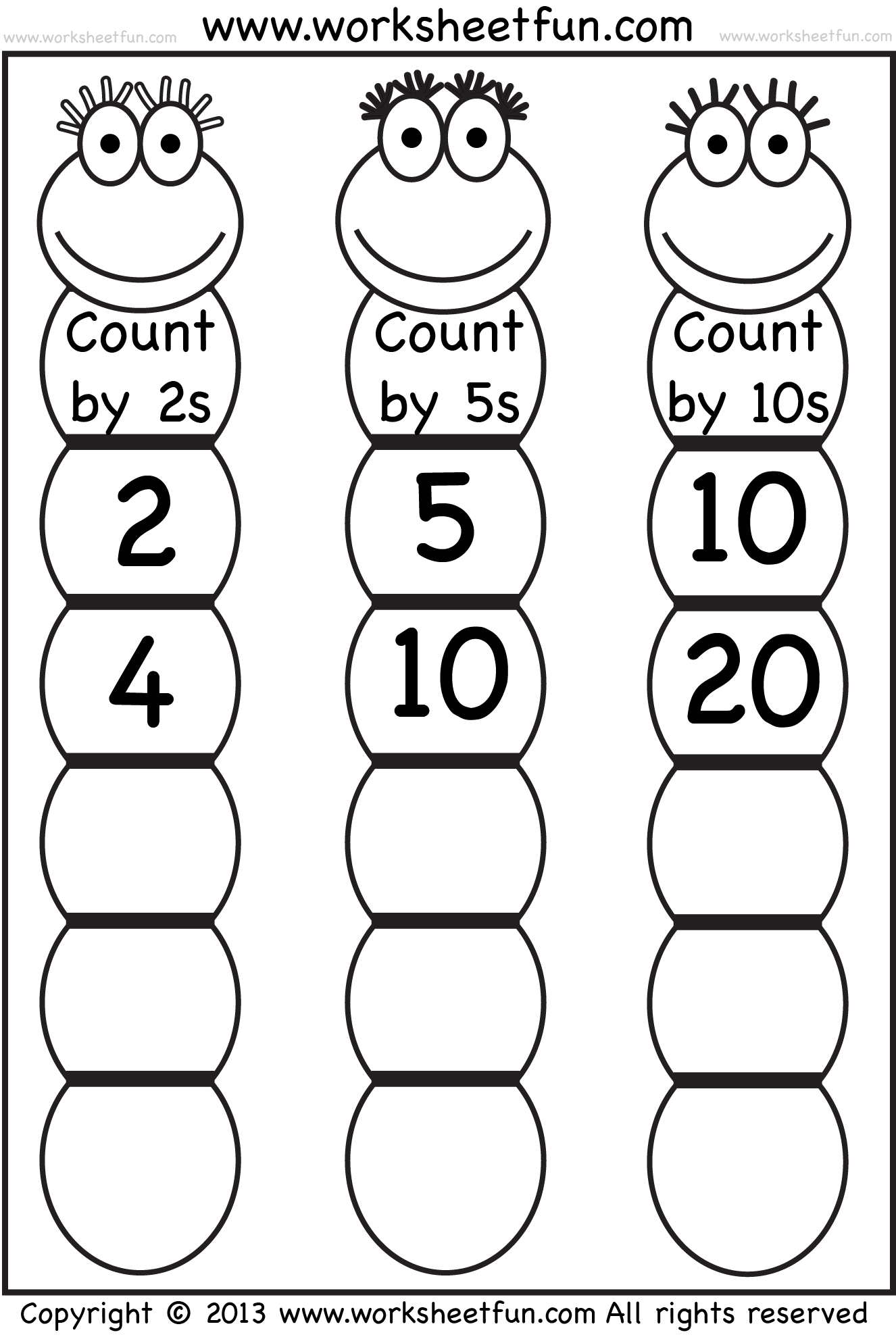 Worksheet Fun Skip Counting CountingWorksheets