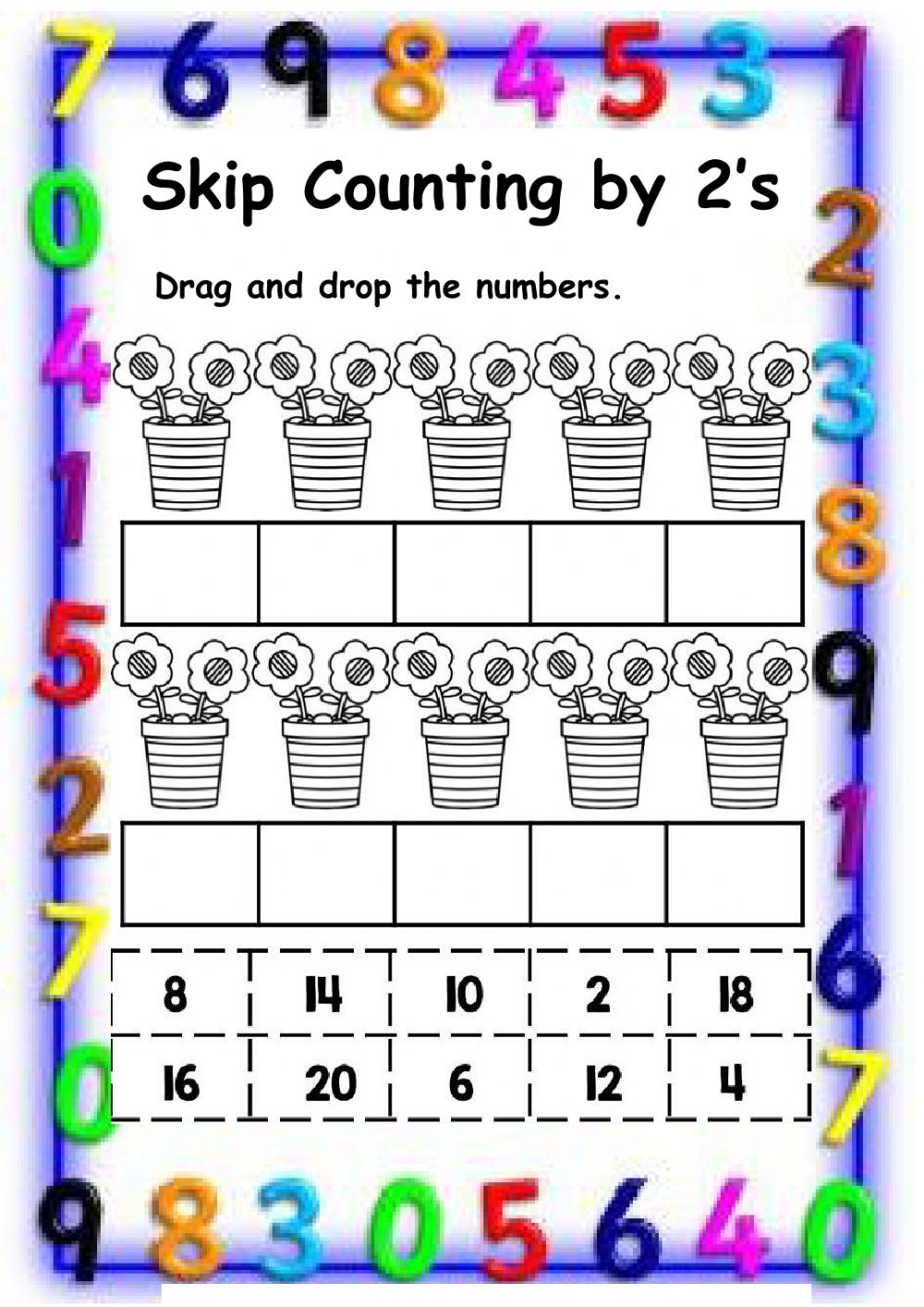 Skip Counting By 2 Worksheet - CountingWorksheets.com