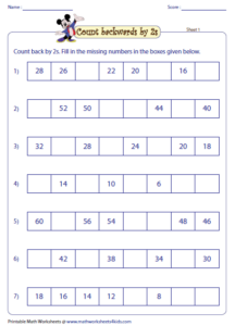 Skip Counting By 2s Worksheets - CountingWorksheets.com