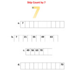 Skip Counting By 7 Worksheet