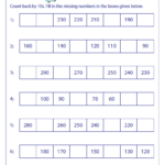 Skip Counting By 7s Worksheets