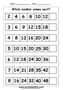 Skip Counting Missing Numbers 9 Worksheets Free Printable 