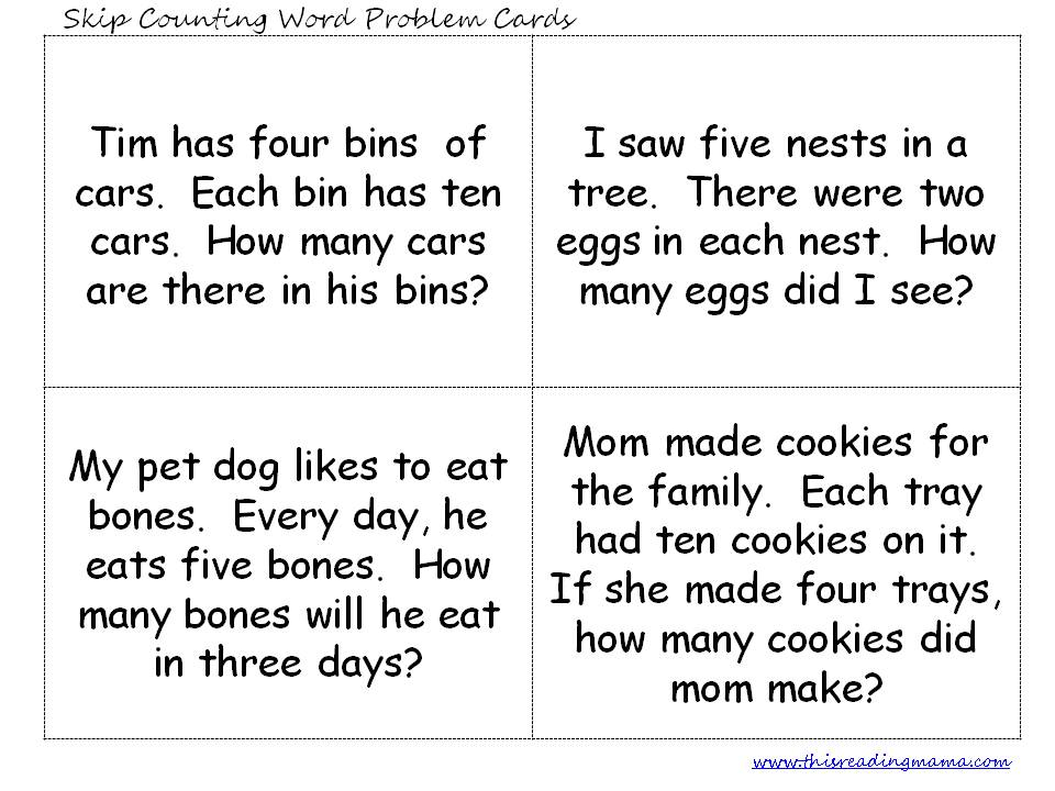 Skip Counting Word Problems This Reading Mama