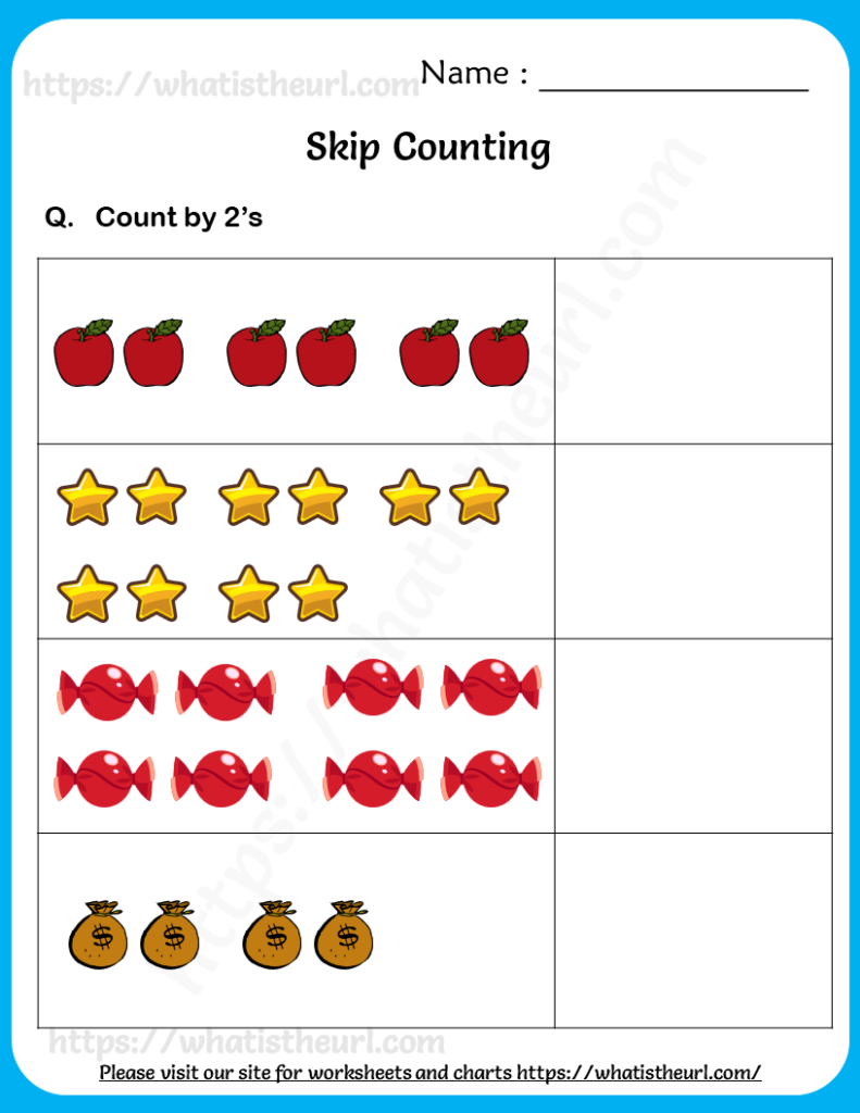 Skip counting worksheet for grade 1 2 Your Home Teacher