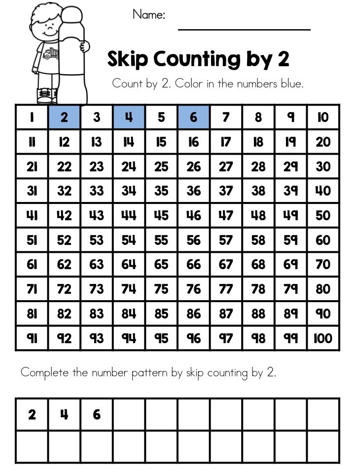 Skip Counting Worksheets First Grade Diy Color Burst