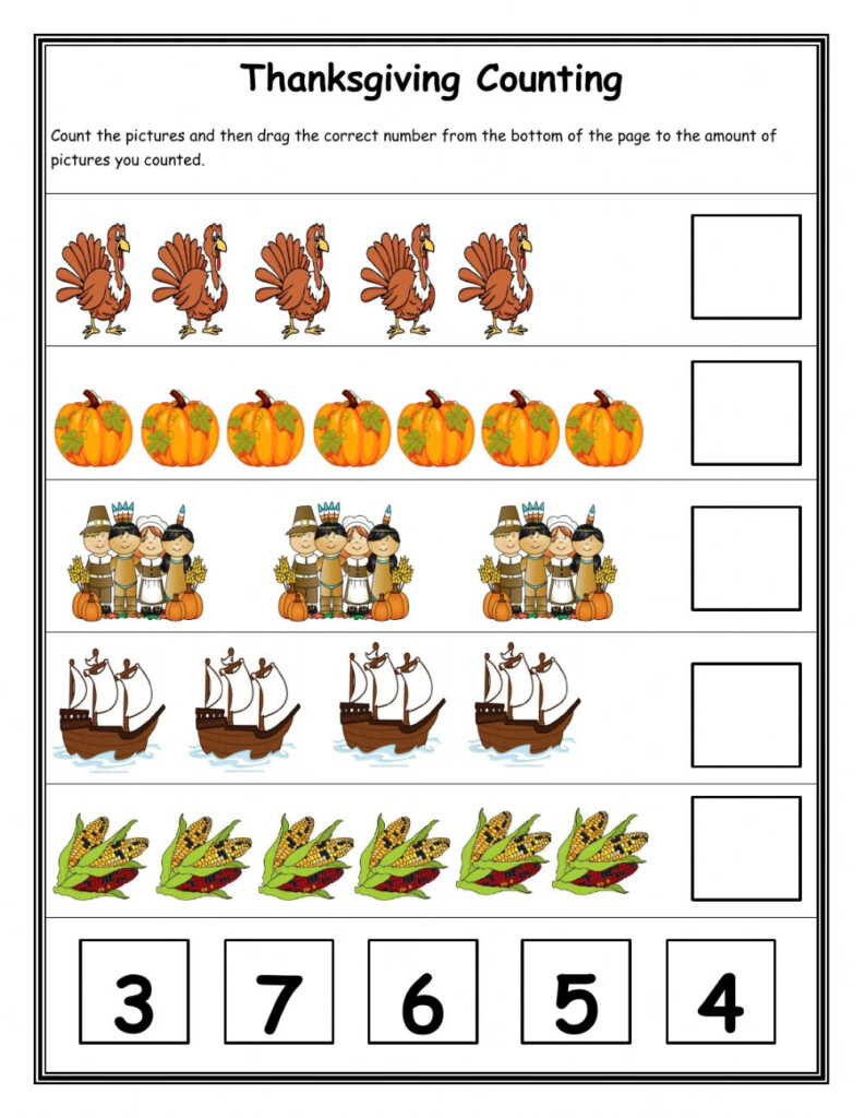 Thanksgiving Counting Worksheet Worksheet