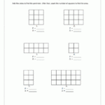 Third Grade Area Worksheet Square Units