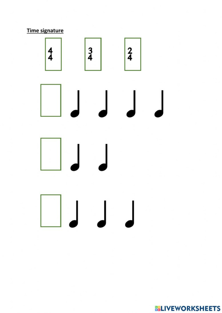 Time Signature 1 Worksheet