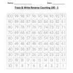 Trace Write Reverse Counting 100 1 Worksheet 1