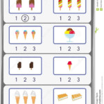 Worksheet For Kids Count The Number Of Objects Learn The Numbers 1 2