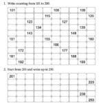 Write Counting From 101 To 200 Freewriting Kindergarten Math