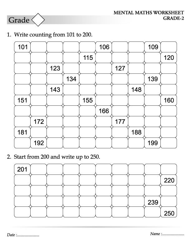 Write Counting From 101 To 200 Freewriting Kindergarten Math 