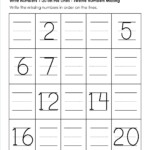 Write Numbers 1 20 On The Lines Kids Can Practice Writing The Numbers