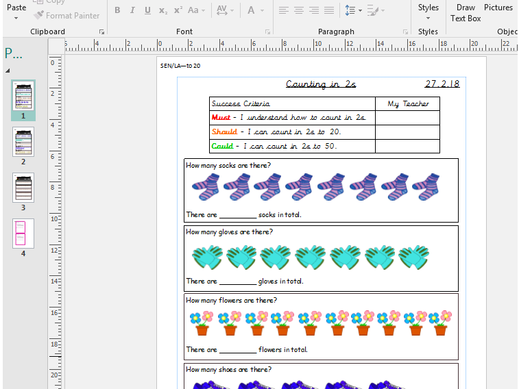 Year 1 Counting In 2s White Rose Teaching Resources