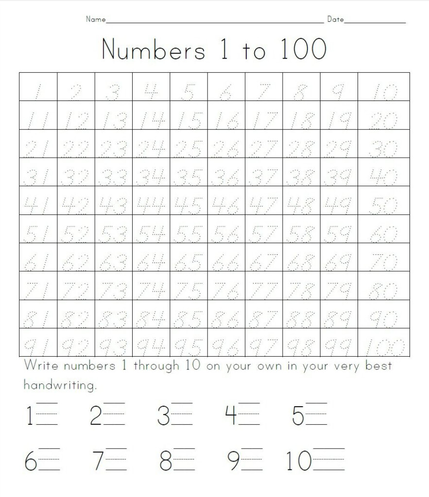 1 100 Tracing Worksheet AlphabetWorksheetsFree