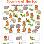 At The Zoo Counting Worksheet