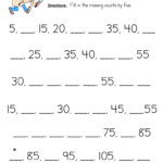 Count Fives Fill In The Blank Worksheet Have Fun Teaching