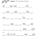 Count Tens Worksheet Fill In The Blank Have Fun Teaching