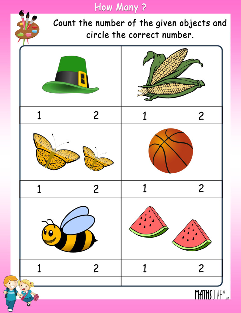 Count The Number Of Objects Worksheets Math Worksheets MathsDiary