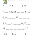 Count To 20 Fill In The Blank Worksheet Have Fun Teaching