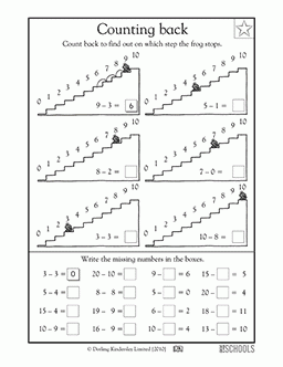 Counting Back 1st Grade Math Worksheet GreatSchools