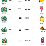 Counting Back Change Worksheets