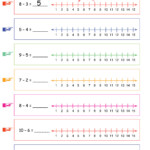 Counting Back On A Number Line Worksheets grade1to6