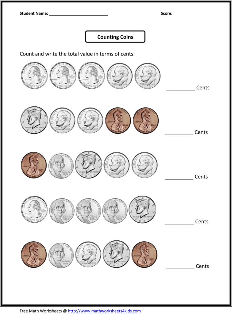 Counting Coins Practice For 3rd Grade MySchoolsMath