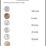 Counting Coins Value Us 1 Dollar Worksheets Printable Learning How To