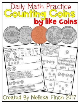 Counting Like Coins Up To 1 00 Daily Math Practice TpT