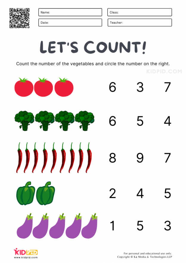 Counting Numbers Worksheet For Kids 1 10 Kidpid