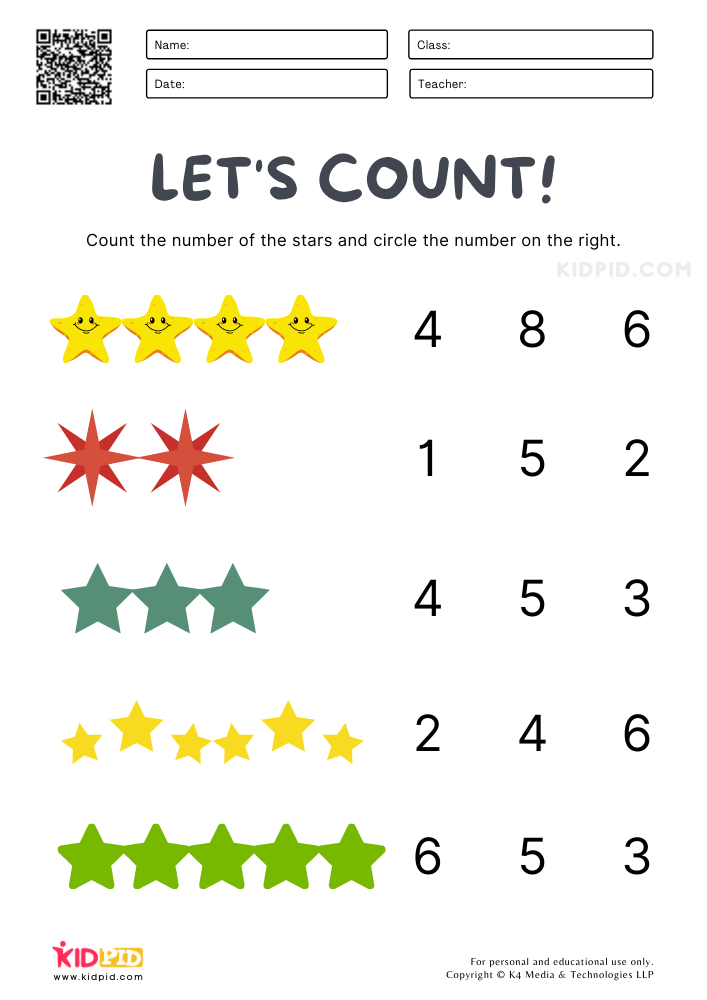 Counting Numbers Worksheet For Kids 1 10 Kidpid