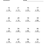 Free Printable Addition Worksheet For Second Grade