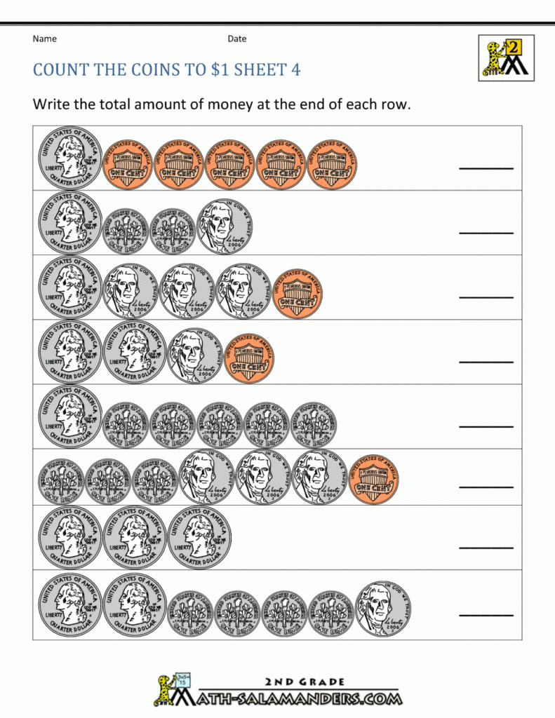 Free Printable Counting Money Worksheets Printable World Holiday