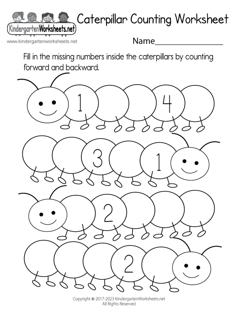 Free Printable Free Counting Worksheet For Kindergarten