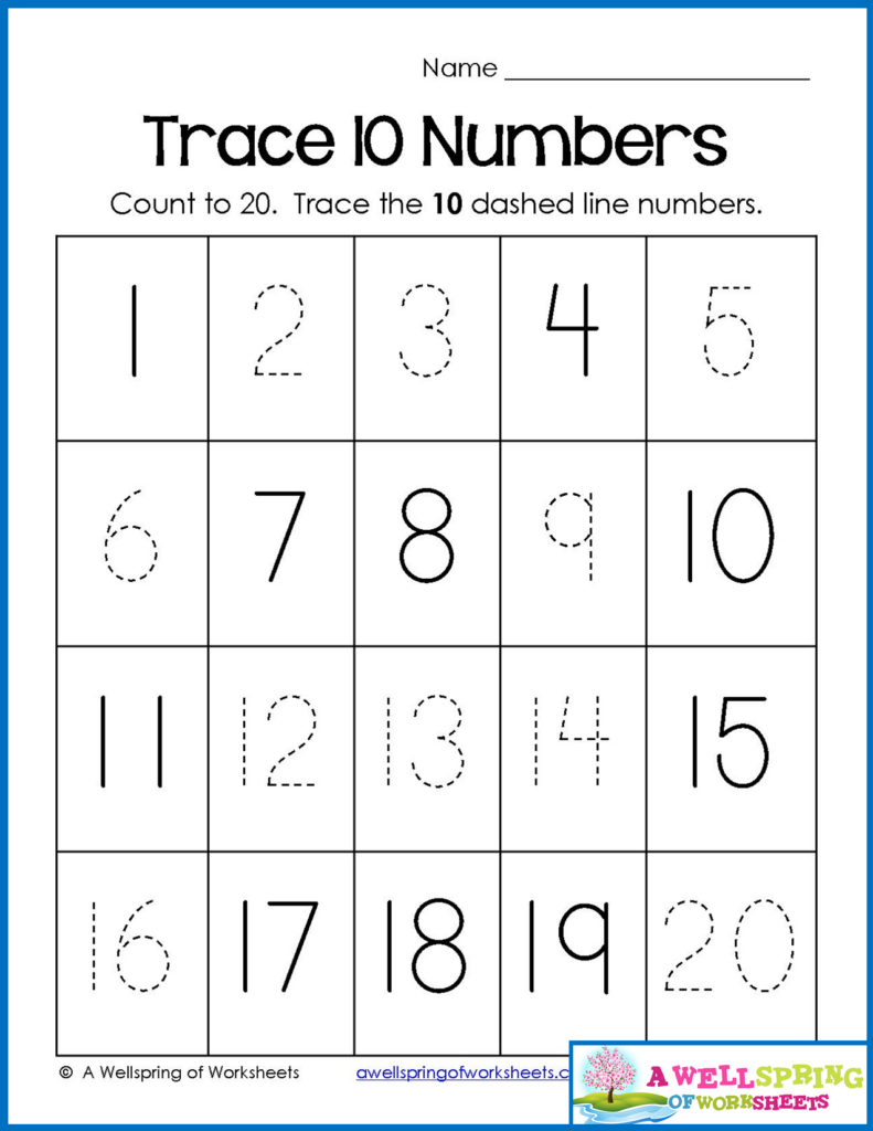 Free Printable Numbers 1 20 Worksheets Free Printable