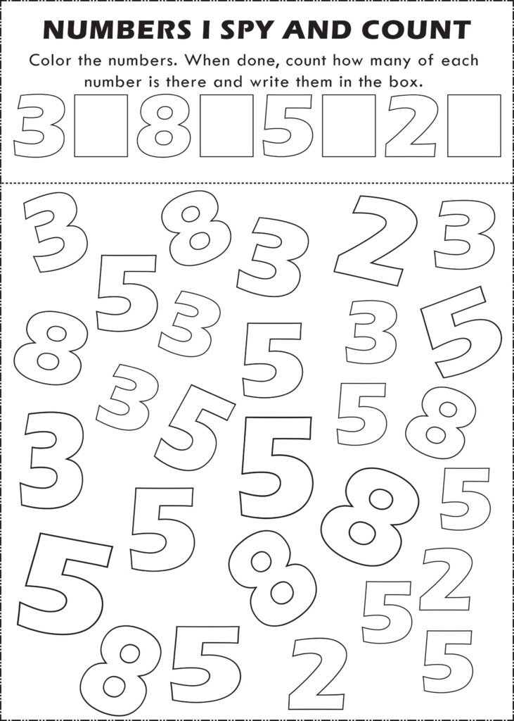 Free Printable Numbers I Spy Count And Color Activity Page For Kids