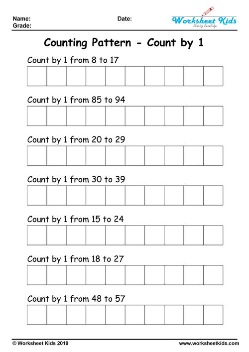 Free Printable Skip Counting Worksheets 1 10 Grade K 3 Math Practice