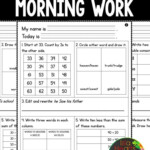 FREE Second Grade Morning Work Free Sample 2nd Grade Math