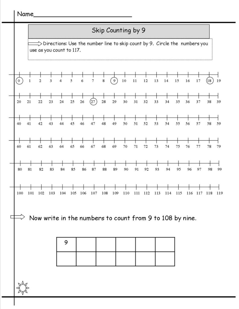 Free Skip Count By 9 Worksheets 101 Activity