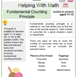 Fundamental Counting Principle Themed Math Worksheets