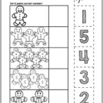 Gingerbread Man Cut Match Worksheets Numbers 1 5 By PreKautism