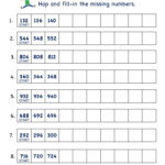 Grade 2 Math Number Practice Worksheets Skip Counting By 4