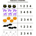 Halloween Preschool Worksheet For Counting Practice National