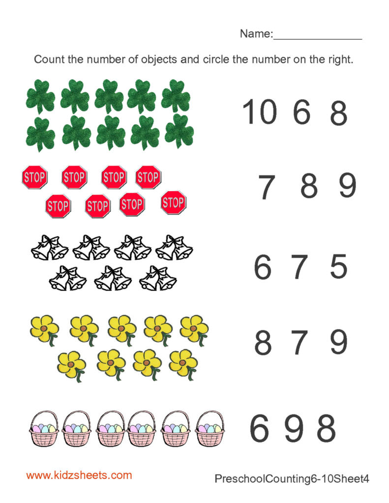 Kindergarten Counting Objects Math Practice MySchoolsMath