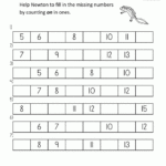 Kindergarten Counting Worksheet Sequencing To 15